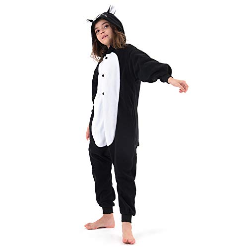 Beauty Shine Kids Onesies Unisex Child Animal Costume Halloween Cosplay Pajamas (Black Cat, 4T) #TOP1