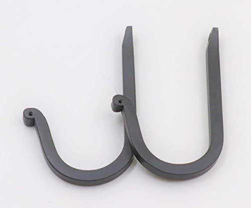 Thdc Single Prong Wrought Iron Hooks, Vintage Hand Forged Iron Curved Metal Fastener Decorative Colonial Wall Décor, Heavy Duty Wall Hooks, Hangers For Keys, Coats, Robe, Bags, Home, Kitchen (2) #TOP2