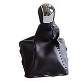 Schaltsack Schaltmanschette Schaltknauf FüR Opel Vectra C B Corsa Astra G SIGNUM Combo 2002-2005, 5 Gang Staub Rahmen Abdeckung Schwarz Leder NäHte Ersatz