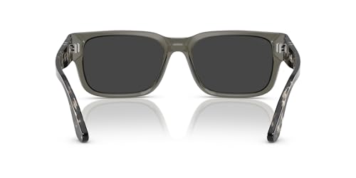 Persol Men's PO3315S Rectangular Sunglasses, Smoke/Polarized Black, 55 mm4