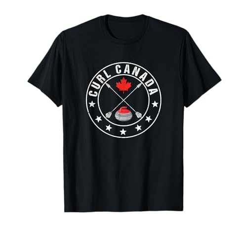 Canada Curling Team Canadian Curler Player Ventilador de deportes de invierno Camiseta