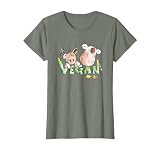 Go Vegan I Fun Vegan Motif animal de bande dessinée I Vegan T-Shirt