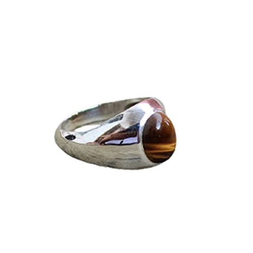 Tiger Eye Ring Mens, 925 Silver Ring Men, Pinky Signet Ring, Genuine Tiger Eye Ring, Gemstone Ring Men, Mens Rings Silver, Ottoman Silver Ring, Ring For Men, Signet Ring Gold, Anniversary Ring