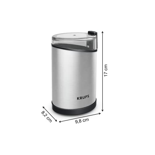 Krups Fast Touch GX204D - Molinillo de café eléctrico de acero inoxidable con 200 W de potencia, capacidad 75 gramos… - Imagen 3