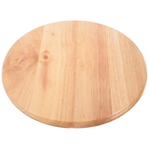 LIFKOME Solid Wood Round Stool Seat Replacement 11.49In Scratch-Resistant Stool Cover for Home Bar Dining Chairs and Canteen Seating Easy to Clean