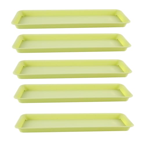 Bothyi 5Pcs Plant Saucers Flower Pot Trays Heavy Duty Planter Tray Versatile Compact Planter Saucers Drip Trays for Garden Courtyard, Green