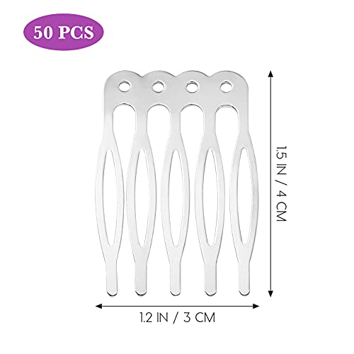 Minkissy 6WYXFTLZ57FYEZB250QY17QO 50Pcs Hair Combs Simple Tuck Comb Five Teeth Metal Combs Handmade Hair Side Comb Hair Accessories thumb #1