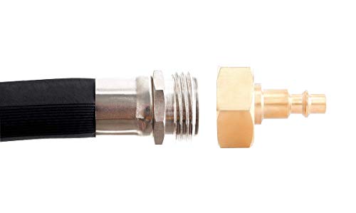 Winterize | Blow Out Water from Sprinkler & Irrigation Systems | Winterize Hoses | Air Compressor Quick Connect 1/4" Adapter | Fits Garden Hose 3/4" Threading | Heavy Duty Air Fitting