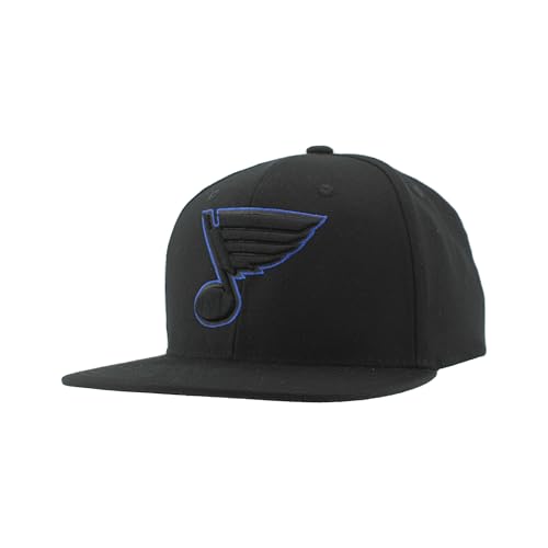 St. Louis Blues NHL Officially Licensed Adjustable Snapback Hat Flat Bill Z11 Black Element