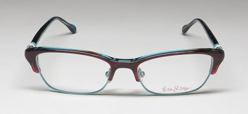Lilly Pulitzer CAMBELL Grape Turquoise Eyeglasses Size50-16-135.003