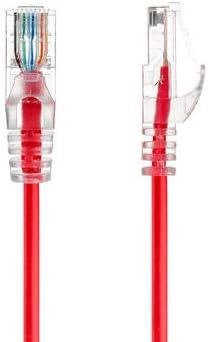 PHAT SATELLITE INTL - Plenum CAT5E (Cat 5e) LAN Network Ethernet Cable, Solid Copper 24AWG 4-Pair UTP, Strain Relief Boots, RJ45 Gold Plated Connectors, CMP Rated, UL ETL, Made in USA (25ft, Red)