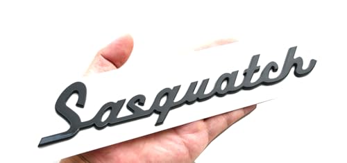 1pc Classic Sasquatch Script Nameplate Letter Emblem 3D Badge Logo Compatible with Bronco SUV/Sport (Black) by ISIKUKU - Used condition - Image 2