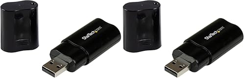 Image of StarTech.com USB Sound Card - 3.5mm Audio Adapter - External Sound Card - Black - External Sound Card (ICUSBAUDIOB) (Pack of 2)