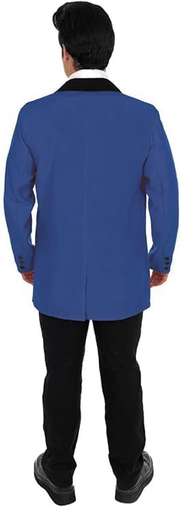 Vista 2 de fun shack Trajes de peluche azules de los años 50 para hombres, disfraz de peluche Rockabilly de los años 50, disfraz de peluche de los años 50