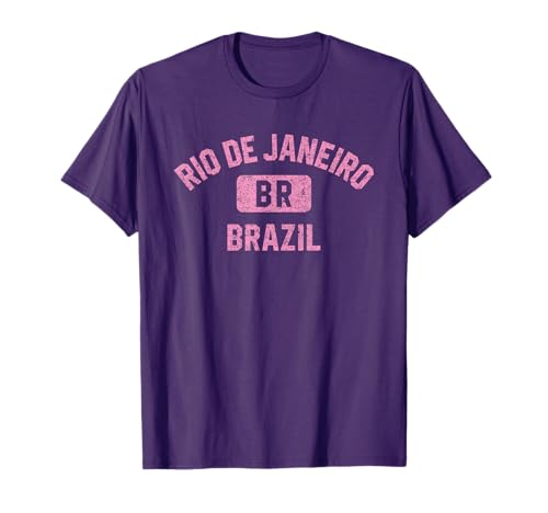 Rio de Janeiro Brazil Gym Pink Print T-Shirt