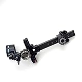 Single Pin Bow Sight for Compound Bows – Precision Archery Sight with Adjustable 0.019' Fiber Optics, A Hunting Bow Sighting Light can Be Added.