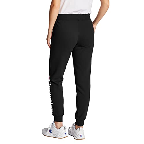 Champion Womens Powerblend Joggers, Script Logo Sweatpants, Black-Y07459, Small Us #TOP1