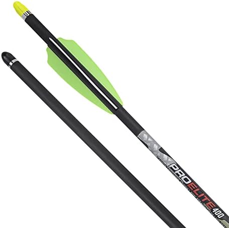 TenPoint Pro Elite 400-20" Carbon Crossbow Arrows, Pack of 6 - with Alpha-Nock HP & HP Aluminum Bushing
