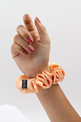 Image of Premium Satin Scrunchies for Women | Hair Bands, Ponytail Holders & Rubber Bands | Large, Fluffy, No-Damage Hair Ties | Girls Hair Accessories | Large Size | Pack of 6