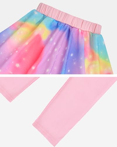 Image of Toddler Kid Girl Clothing Set Outfit Long Sleeve Top, Unicorn Print Pantskirts Fall Winter Outfit Set