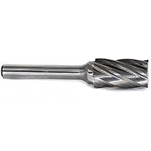 SA5-NF Aluminum Cut Tungsten Carbide Rotary Burr Bits File for Die Grinder,Cylindrical Shape with 1/4 inch Shank, 1/2 inch Head Diameter, 1 inch Flute length, Pack of 1
