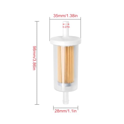 Filtro de combustible para cortacésped MTD y Craftsman, pack de 4 repuestos 2
