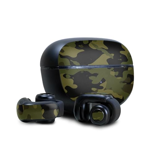 Image of Skin Compatible with Bose Ultra Open Earbuds - Green Camouflage - Premium 3M Vinyl Protective Wrap Decal Cover - Easy to Apply | Crafted in The USA by MightySkins