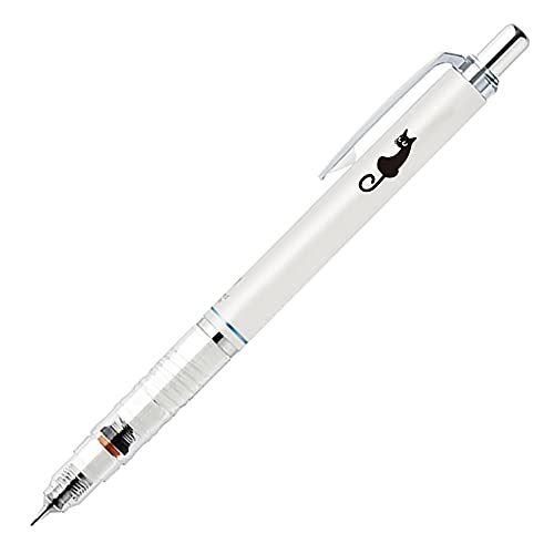 Zebra DelGuard P-MA85-CAT-W porte-mines 0.5 mm anti-casse motif chat blanc