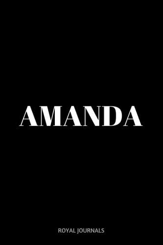 Amanda: Journal notebook, 6 x 9 inches, Lined pages
