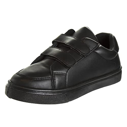 Image of French Toast Boys Girls Shoes -Unisex Athletic Casual Dress Kids School Uniform Loafer Oxford Canvas Tennis Sneakers (White /Black) (Little Kid /Big Kid)