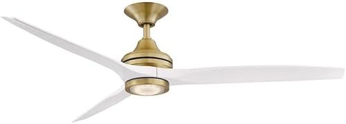 Miniatura 28 de Fanimation Spitfire - Ventilador de techo de 3 aspas con kit de luz, 13.7 pulgadas de alto y 60 pulgadas de ancho, acabado negro, color nogal oscuro