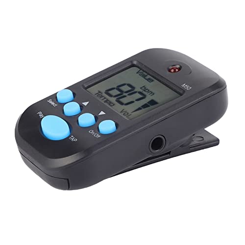 Mini LCD Digital M50 Metronome Beat Tempo Guitar Music Accessory Portable Clip On Metronome with Headphone Jack for Musicians Black 6x3.5x1.5cm by Demeras - Image 6