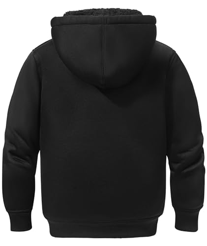 Image of SWISSWELL Unisex Boys Girls Fleece Hoodie Sherpa Lined Jacket Zip Up Hooded Sweatshirt Winter Outerwear for Kids