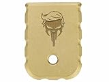 NDZ Performance Extra Thick Magazine Floor Plate for Glock Gen 1-5 | Heavyweight Brass Base Pad | Fits G17 G19 G19X G26 G45 – Trump Skull
