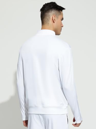 Image of hummel Molin Half Zip Regular Fit Solid Gym Sweatshirt for Men- Premium Polyester Workout Pullover - Comfortable Athletic Training Top