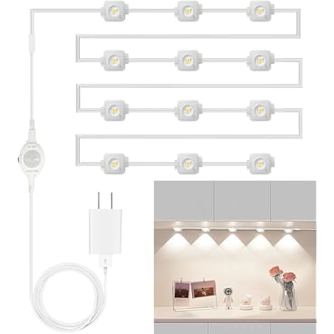 ZSLAIFU Under Cabinet Lighting LED Strip Lights, 9.84FT White Under Cabinet Lights Indoor, Motion Sensor LED Light Strip, Cabinet Lights for Counter Under Bed Closet Kitchen Hallway Storage Room Cover