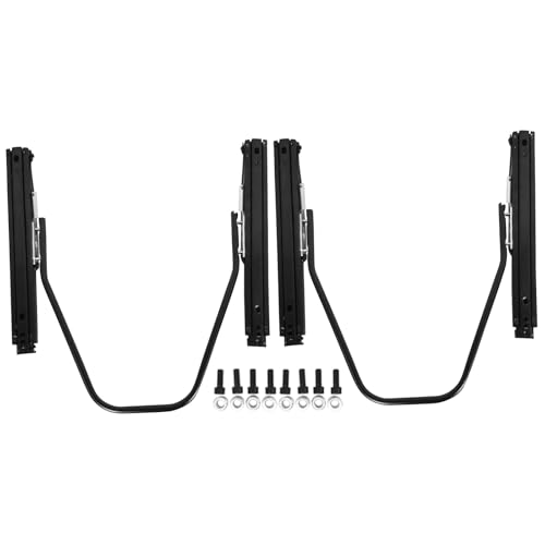 IKON MOTORSPORTS, Universal Racing Seats with Dual Sliders, Reclinable Blue & Black PU + Carbon Leather with Hexagonal Quilting Sport Bucket Seats, 1 Pair Driver + Passenger Side - Image 6