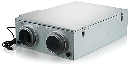 VENTS-US Frigate ERV 120s Energy Recovery Ventilator – Whole House Ventilation Fan with Freeze Protection and Dual Air Filtration – Up to 162 CFM