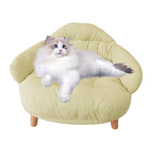 kivrimlarv Lussuoso divano letto per cani, comodo lettino per cani con gambe, lavabile, con design rialzato, 40 x 40 x 33 cm, per rilassarsi e riposare (1 pezzo)