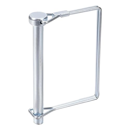 DTGN 10mm x 80mm (DxL) Wellenverriegelungsstift - 1 Stück - Gut für landwirtschaftliche Anhänger Rasen - Karbonstahl Vierkant-Anhängerkupplungsstift - Silberton