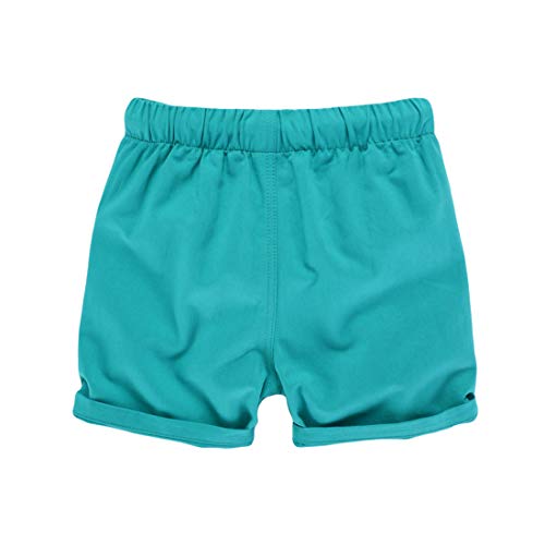 Hileelang Kids Boys' Shorts 2-Pack Chino Short Summer Cotton Casual Pants With Pockets Orange Blue 4T #TOP3