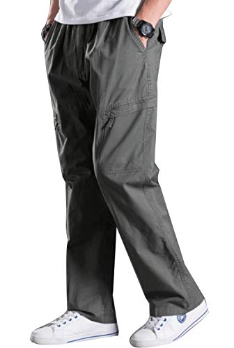 Men's Straight-fit Stretch Cargo Pant Relaxed Fit Elastic-Waist Travel Pant3