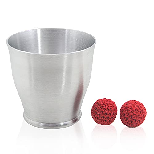 SUMAG Aluminum Chop Cup (Wide Mouth) Magnetic Chop Cup Magic Tricks Cup and Balls Close-Up Magic Show Trick Props
