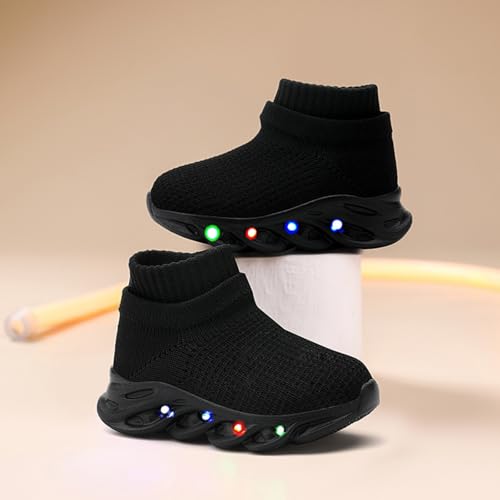 Toddler Light Up Shoes Little Kids Led Sneaker Breathable First Walking Athletic Casual Mesh Boys Girls Shoe2