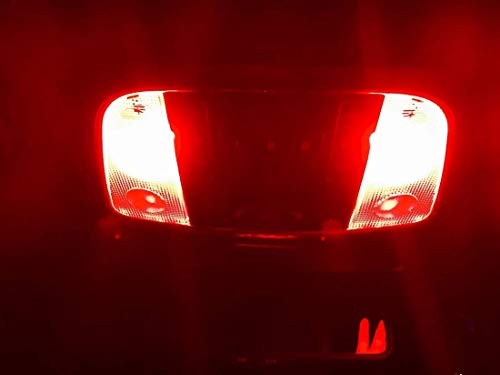 Brishine 300Lm Extremely Bright Canbus Error Free 194 168 2825 W5W T10 Led Bulbs Brilliant Red 9-Smd 2835 Chipsets For Map Dome Rear Side Marker Lights, Tail Center High Mount Stop Lights (Pack Of 4) #TOP5