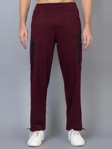 Image of CHKOKKO Men's Regular Fit Mid Rise Designer Track Pant Lower with Pocket