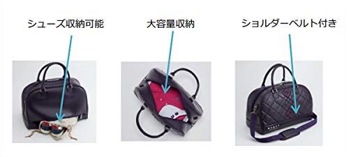 ONOFF オノフ ボストンバッグ ホワイト×パープル OV7921-01 3枚目