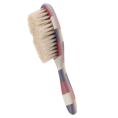 minkissy Salon Bristle Brush for Men Lightweight Horsehair Beard Grooming
