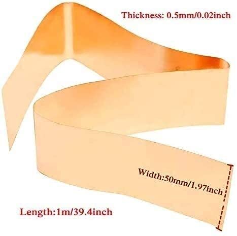 Plaque de laiton tôle de cuivre fine de 0,5 mm pour éviter les cassures de pliage Cu - 2