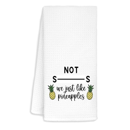 Jvpke 023 Pineapple Dish Towels,Not We Just Like Pineapples Kitchen Towels,Pineapple Gifts,Pineapple Gifts cover